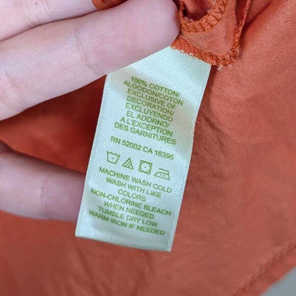 Sigrid Olsen Women's 100% Cotton Button-Up Shirt sz XL 3/4 Sleeve Lagenlook - Picture 9 of 9